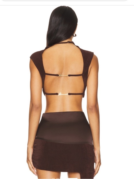 REVOLVE Khanum’s Backless Asymmetric Two Piece Set in Mocha - Picture 4 of 12